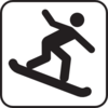 Snow Boarding White Med Image